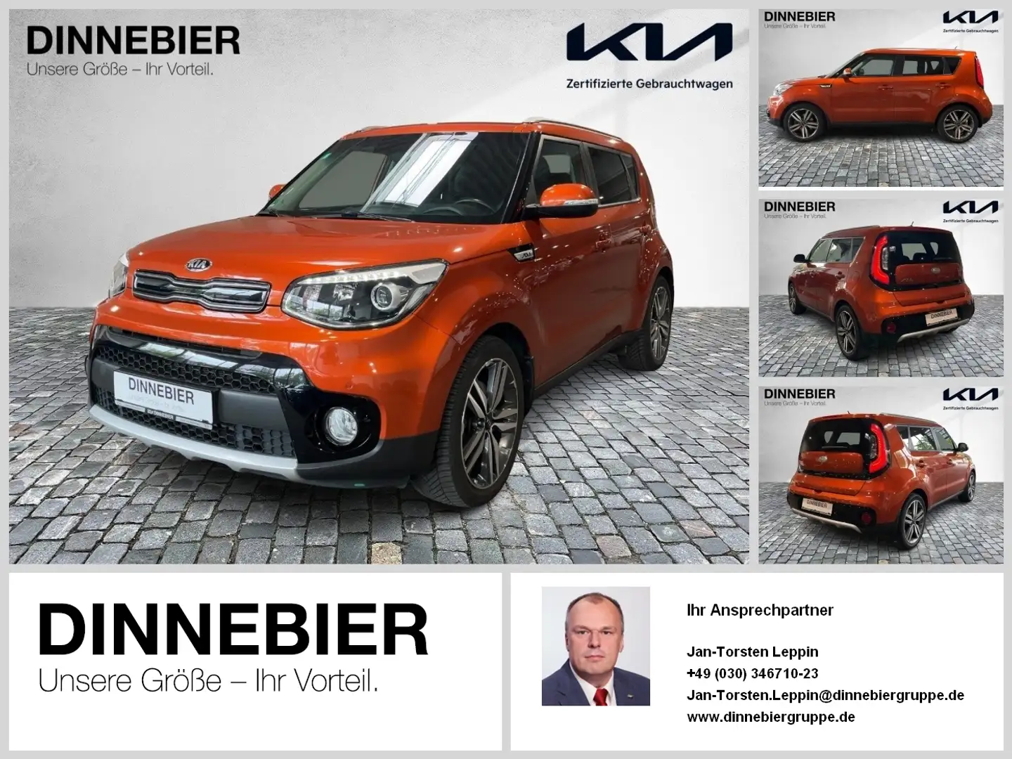 Kia Soul Spirit 1.6 Gdi CAM DynLicht Fernlichtass. Oranje - 1