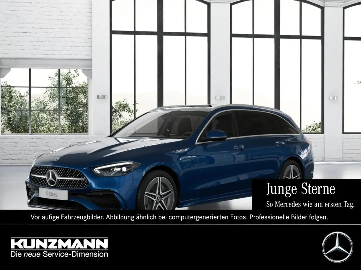 Mercedes-Benz C 300 e T AMG MBUX Navi Panorama AHK Kamera Blau - 1