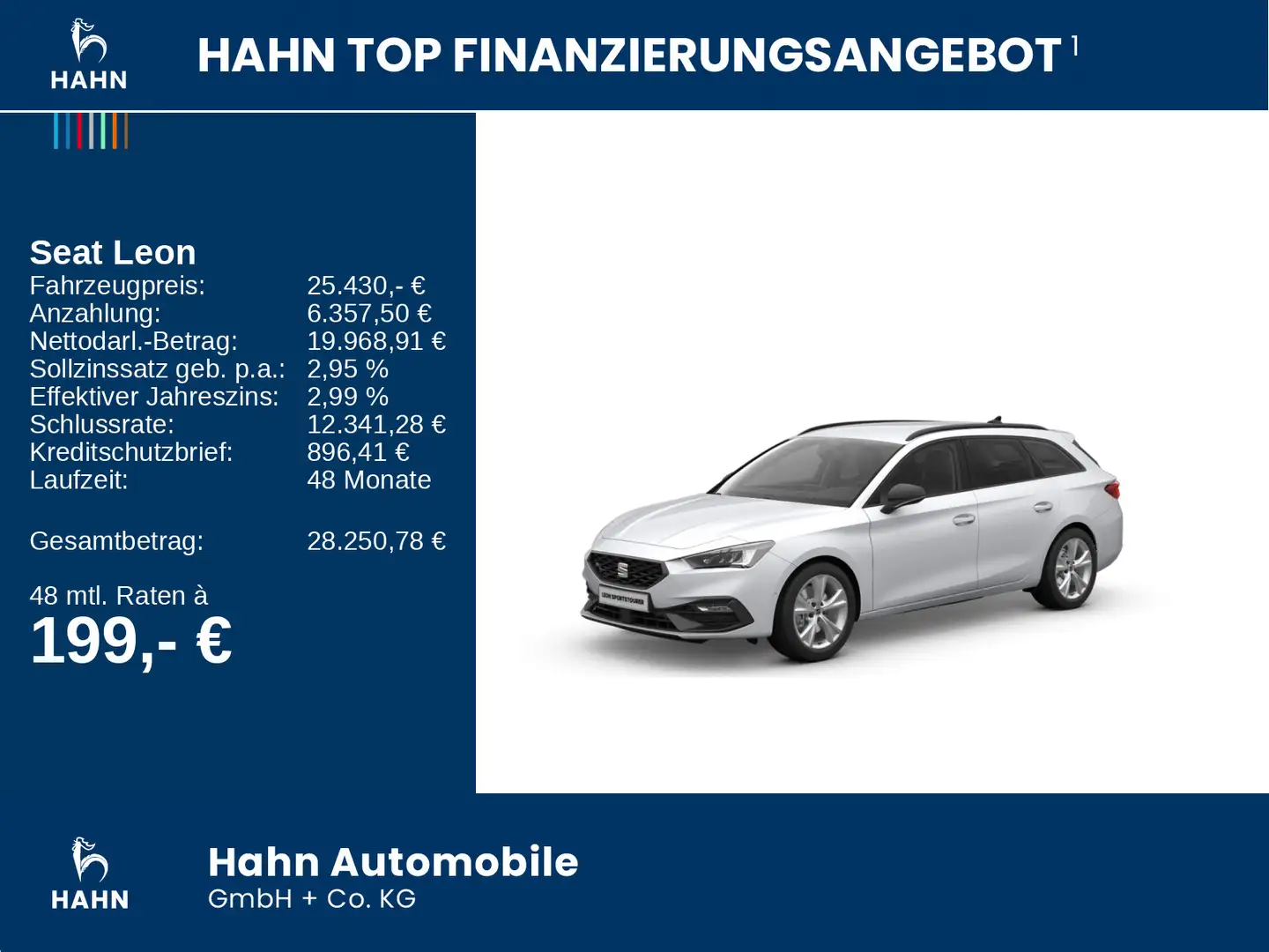 SEAT Leon Sportstourer 1.5TSI FR LED Navi CAM APP ACC Blanc - 2