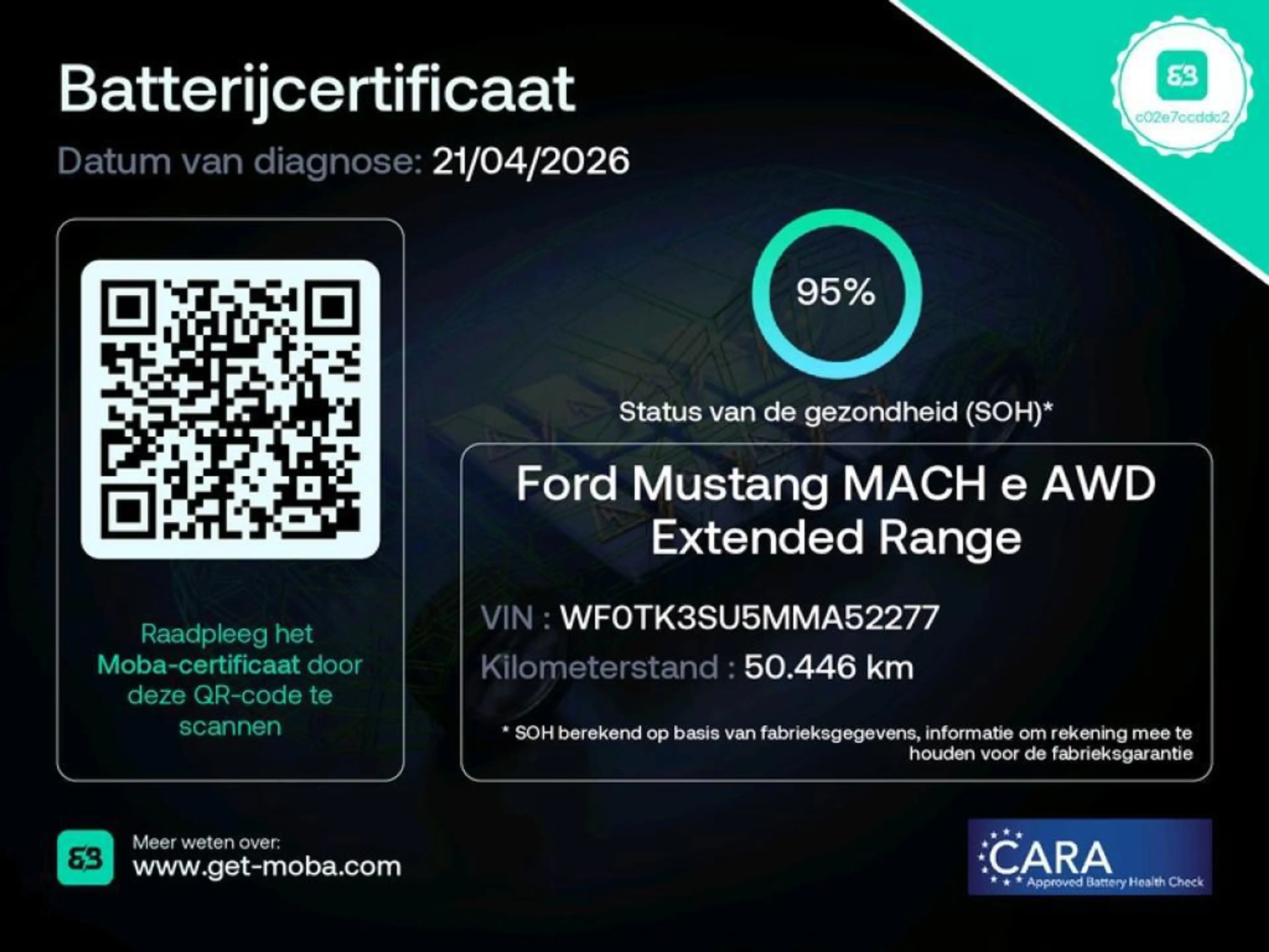 Ford Mustang Mach-E Ford Mustang Mach-E 98kWh SOH 95% PANO Extended Ra — photo 2