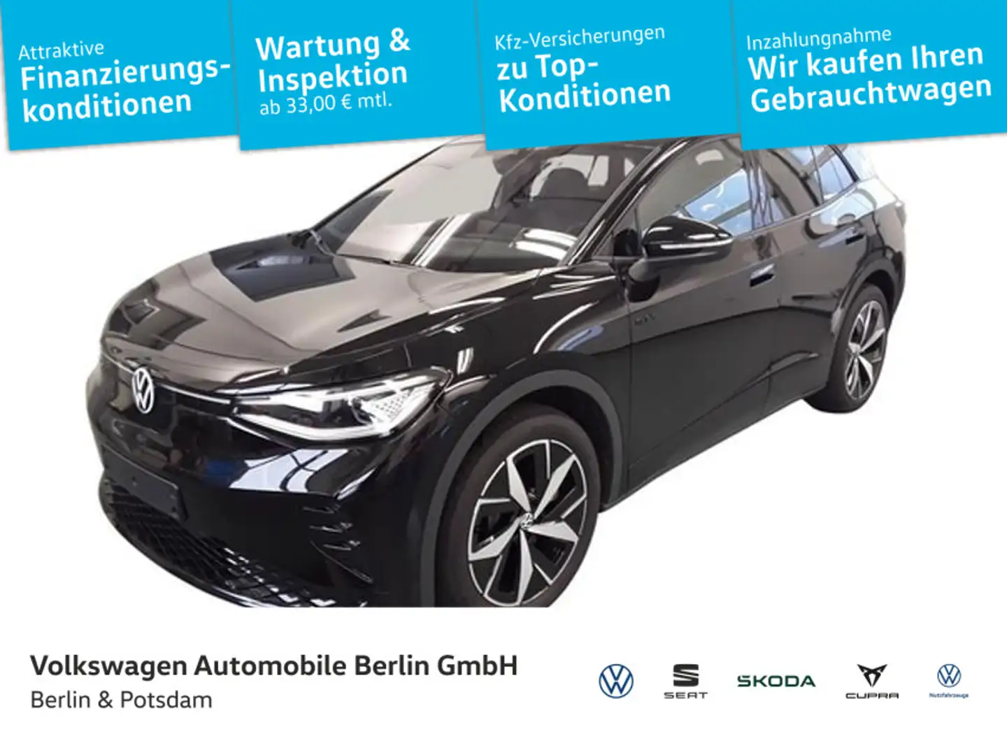 Volkswagen ID.4 GTX mit Entertainment-Paket 4M Schwarz - 1