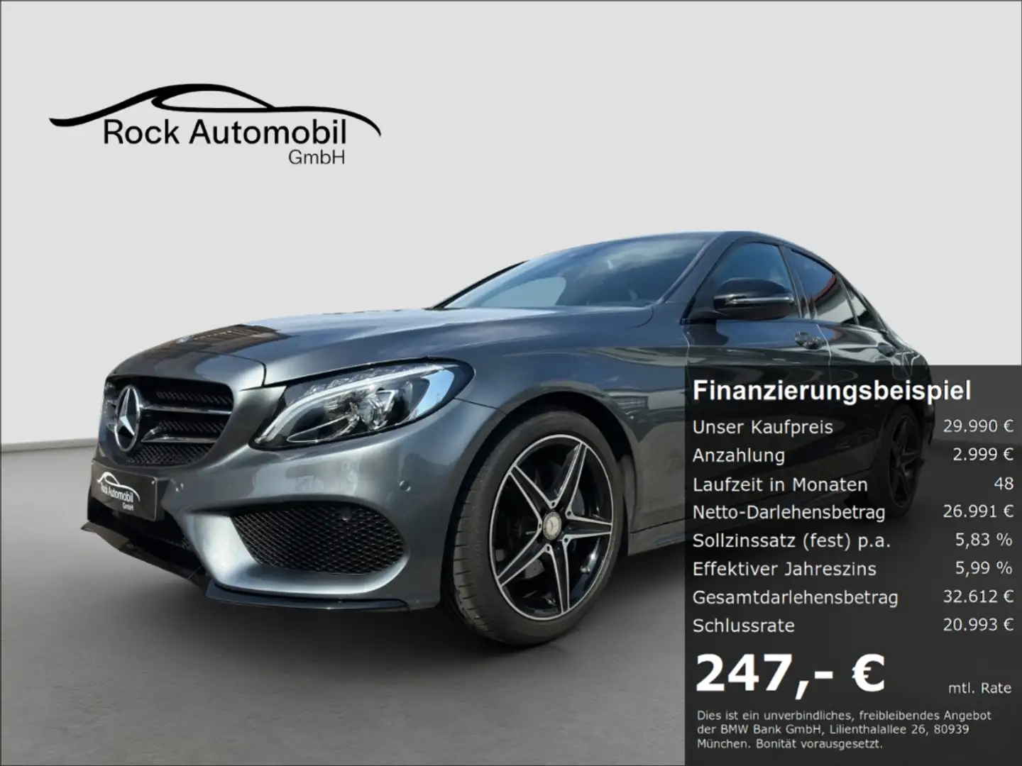 Mercedes-Benz C 200 9G AMG Line NIGHT LED Grau - 1