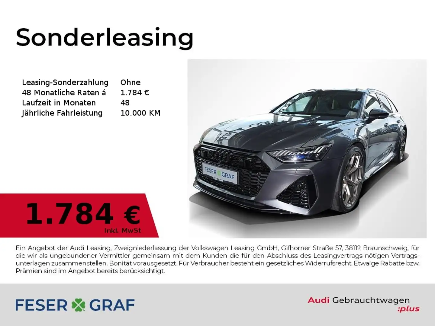 Audi RS6 Avant performance 441(630) kW(PS) tiptronic Szürke - 1