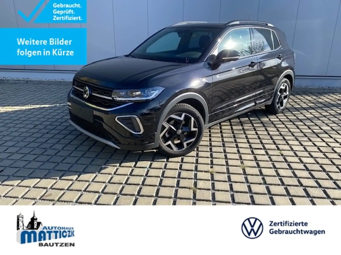 Volkswagen T-Cross 1.5 TSI DSG R-Line IQ.DRIVE/AHK/MATRIX+RFK/ACC/IN Schwarz - 1