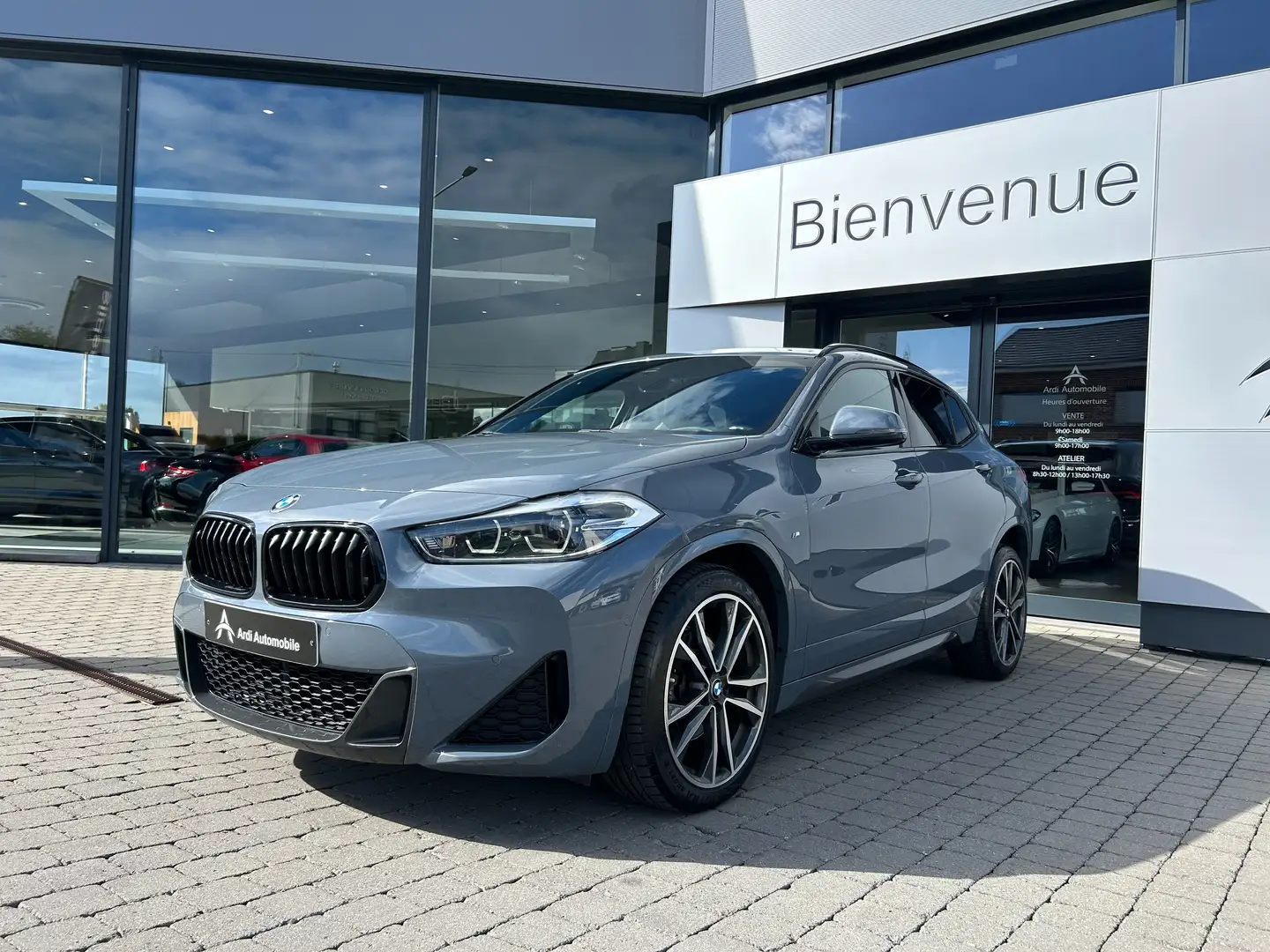 BMW X2 2.0 dAS sDrive18 *GARANTIE*PACK M*1ER PROP*LED AMB Gris - 1