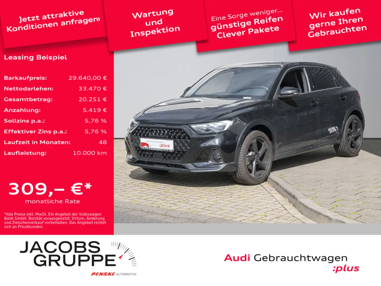 Audi A1 allstreet 30TFSI S line/Black+/Navi+/LED/18Zoll Schwarz - 1