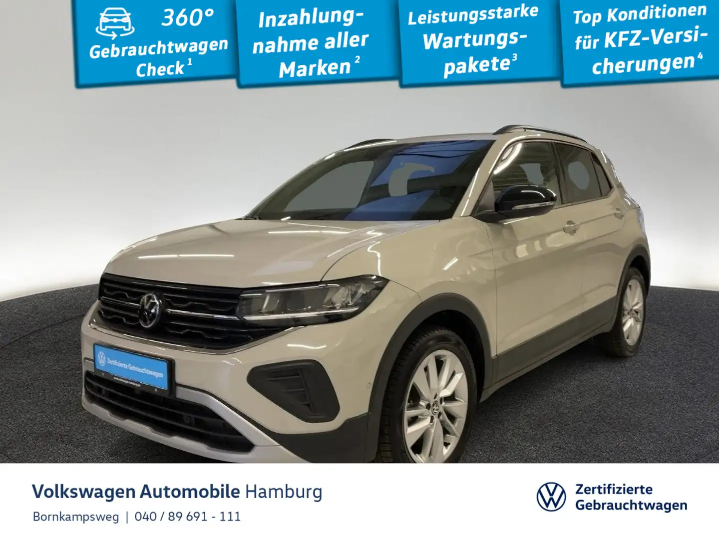 Volkswagen T-Cross 1.0 TSI Goal DSG AHK Navi LED Grau - 1