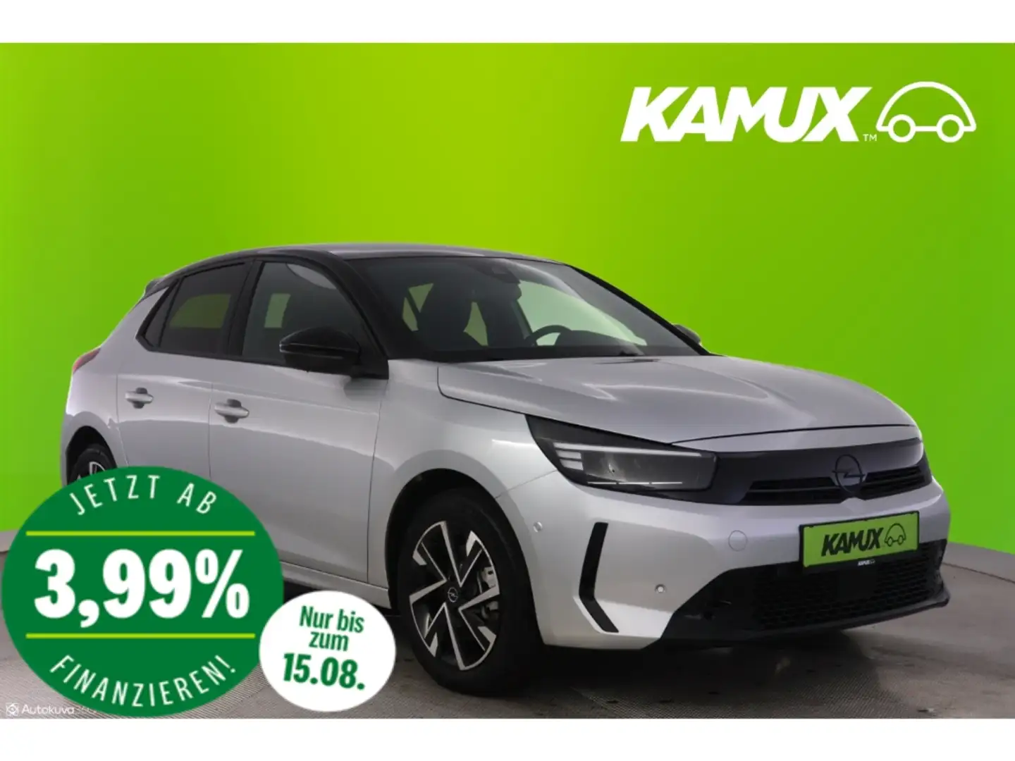 Opel Corsa F 1.2T Aut.GS+LED+NAVI+PANO+CARPLAY+TEMPO Argent - 1