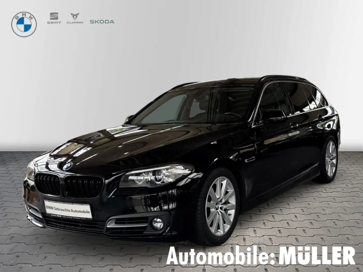 BMW 520 i Touring Luftfederung Niveau Navi Leder Soundsyst Noir - 1
