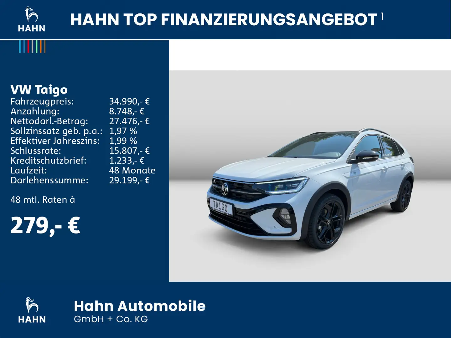 Volkswagen Taigo R-Line 1,5TSI 150PS Kamera Black Style Weiß - 2