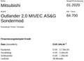 Mitsubishi Outlander 2,0 MIVEC AS&G Sondermodell 40 Blau - thumbnail 16