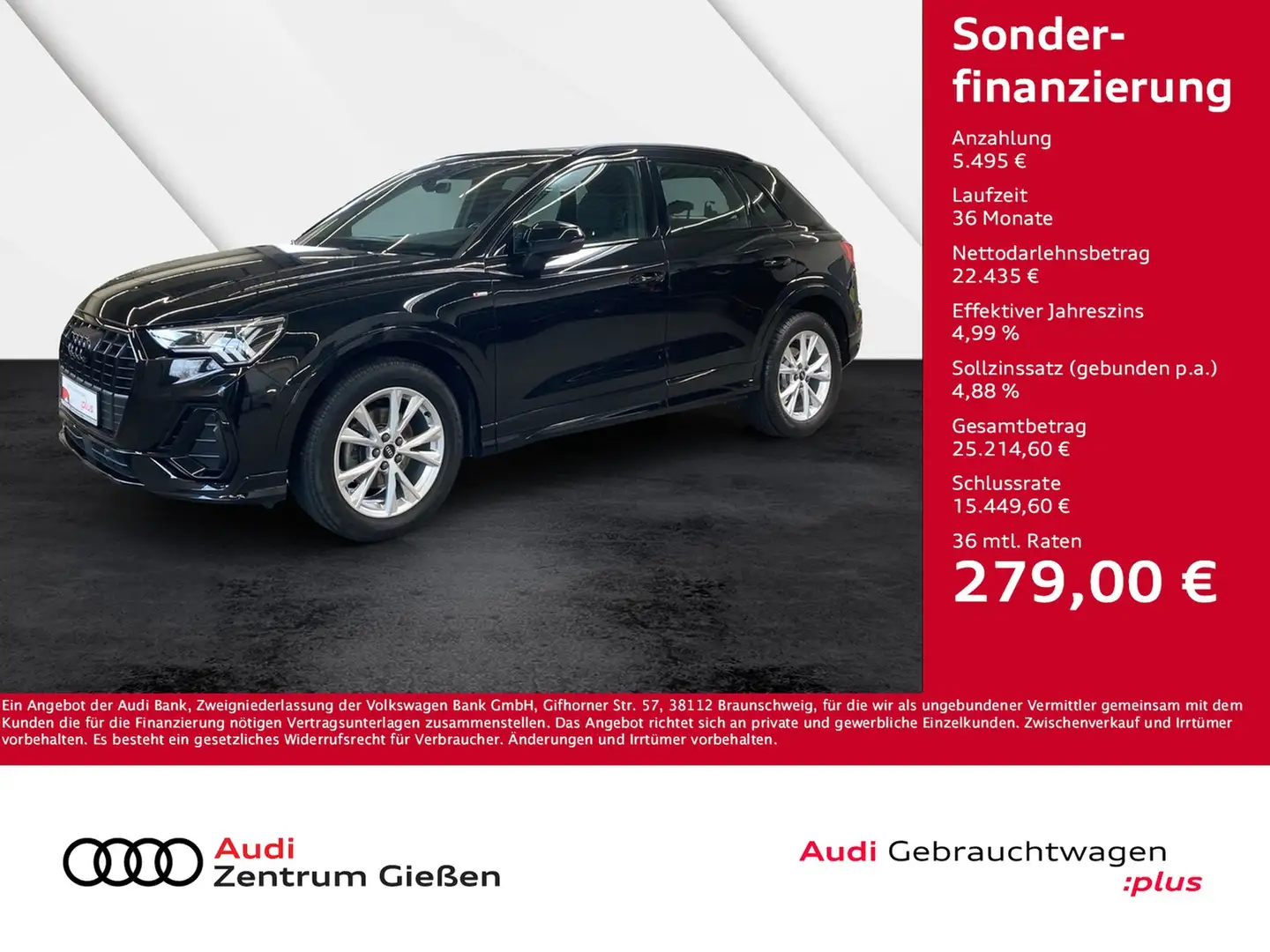 Audi Q3 35 TDI S line Black MATRIX PANO SONOS NAVI Noir - 1