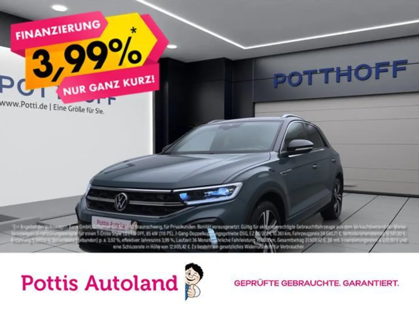 Volkswagen T-Roc 1.5 TSI DSG R-LINE NAVI AHK KAMERA KLIMA Blau - 1