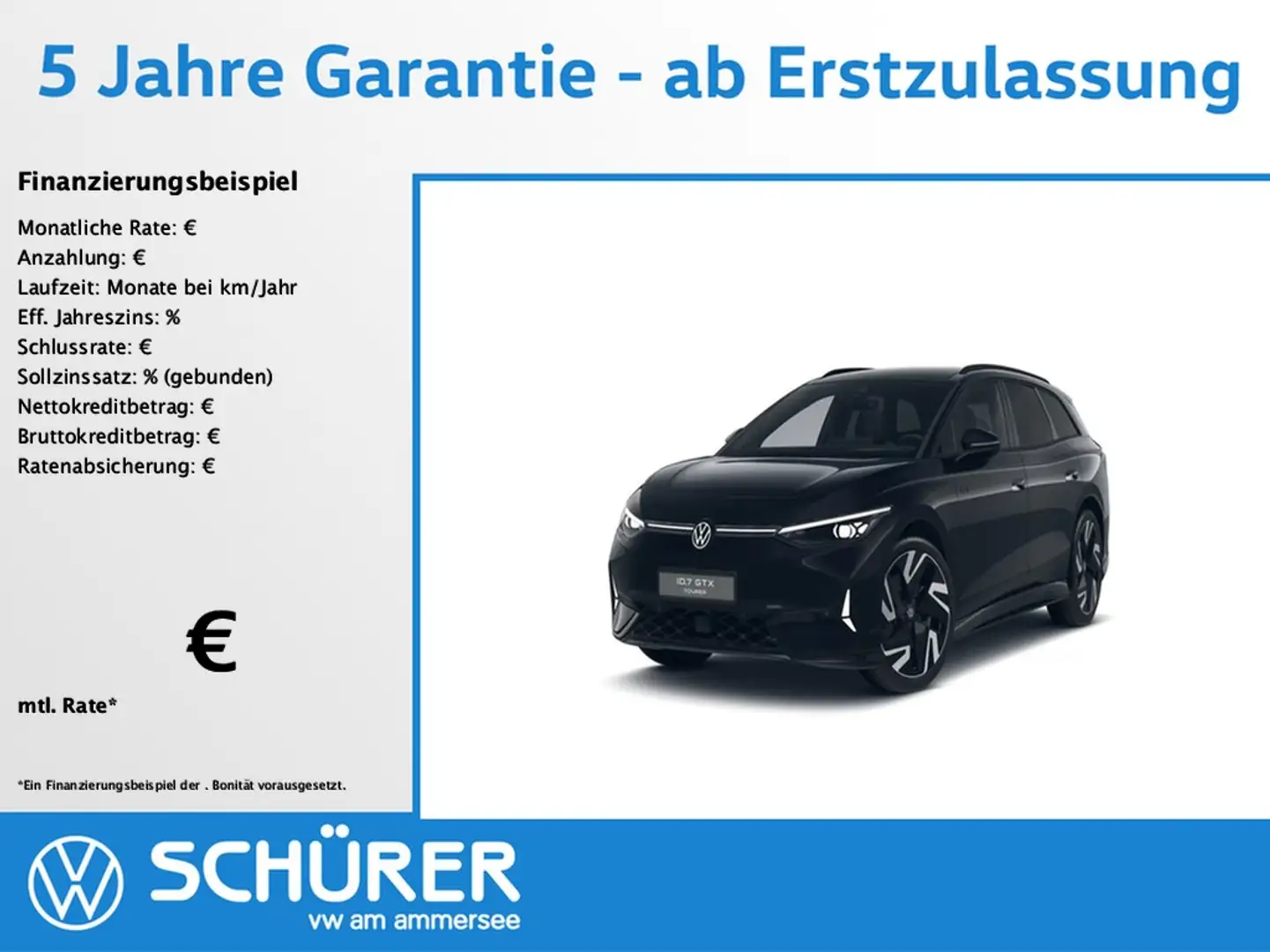 Volkswagen ID.7 Tourer GTX DCC AHK 360° Pano HKardon Memory WÄP... Schwarz - 1