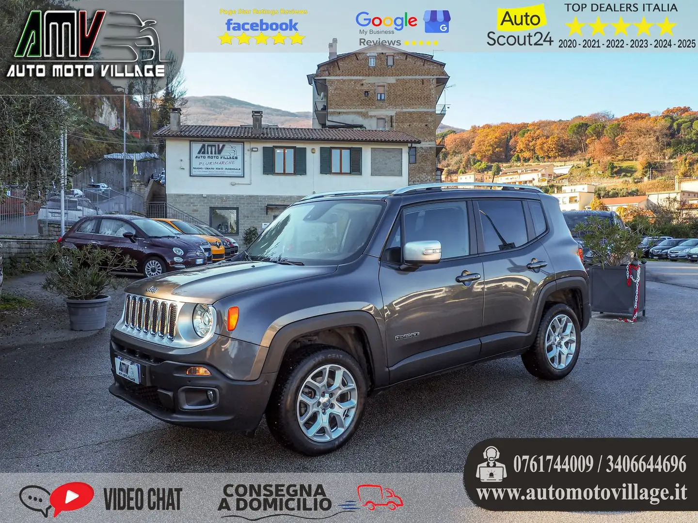 Jeep Renegade 2.0 Mjt 140CV 4WD Limited 4x4 UNIPROPR. Grigio - 1