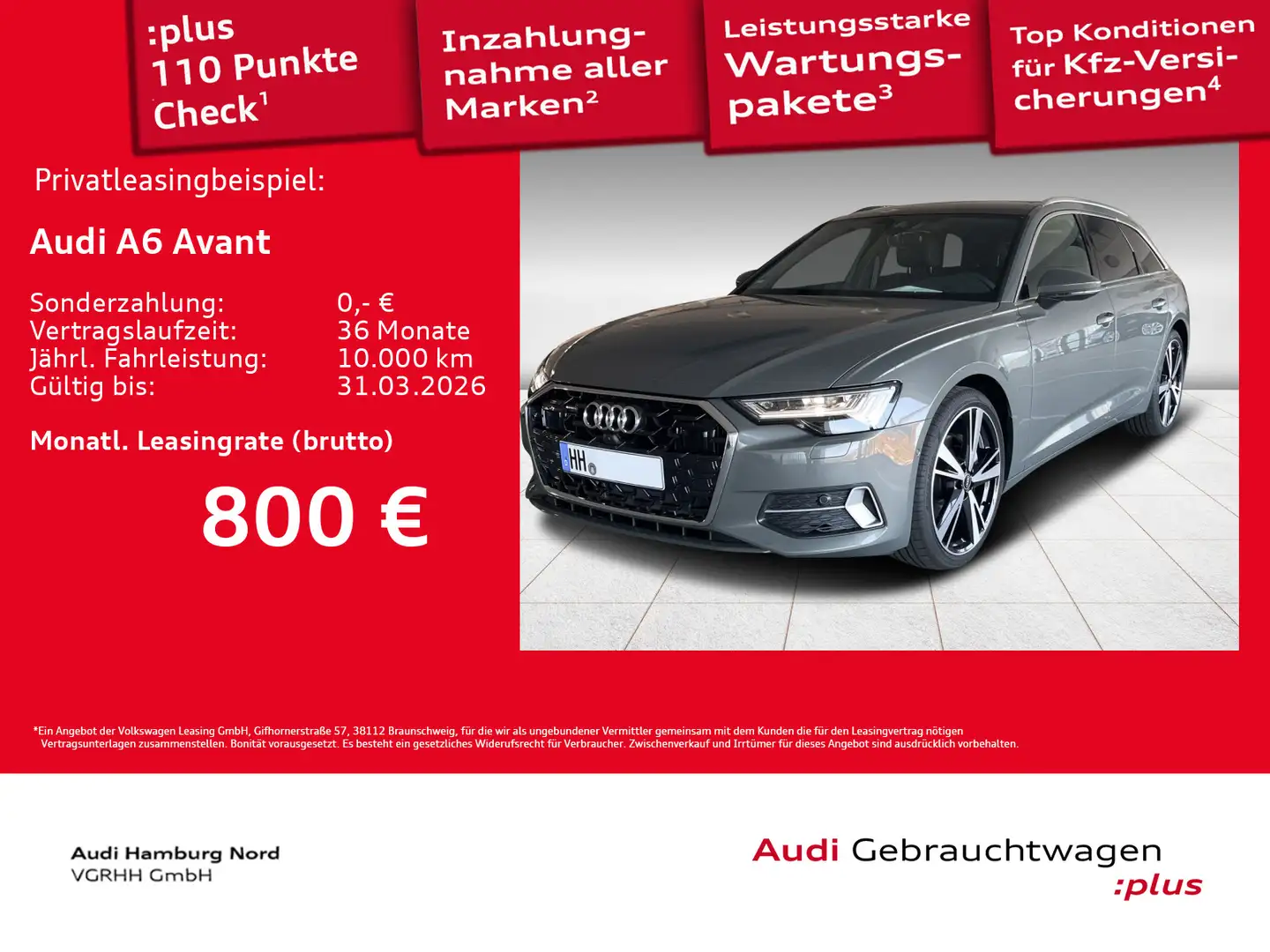 Audi A6 45 TDI quattro ACC HDMatrix HeadUp Pano Grau - 1