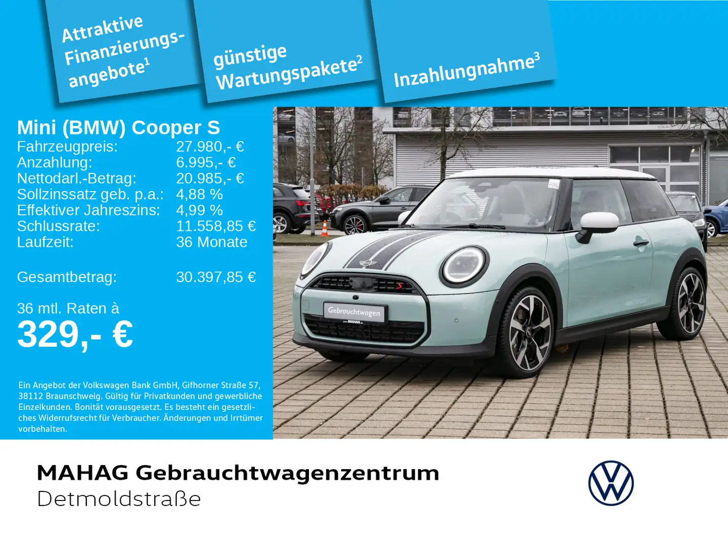 MINI Cooper S Mini Cooper S Classic Trim 2.0 Navi LED DAB+ Alu Grün - 1