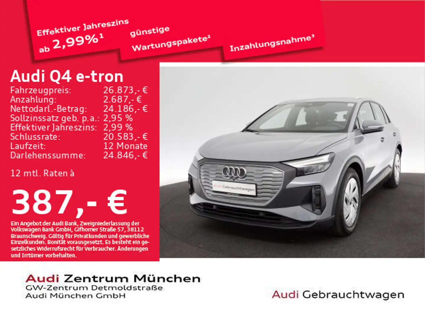 Audi Q4 e-tron 35 StdKlima/PDC/SitzHzg Grau - 1