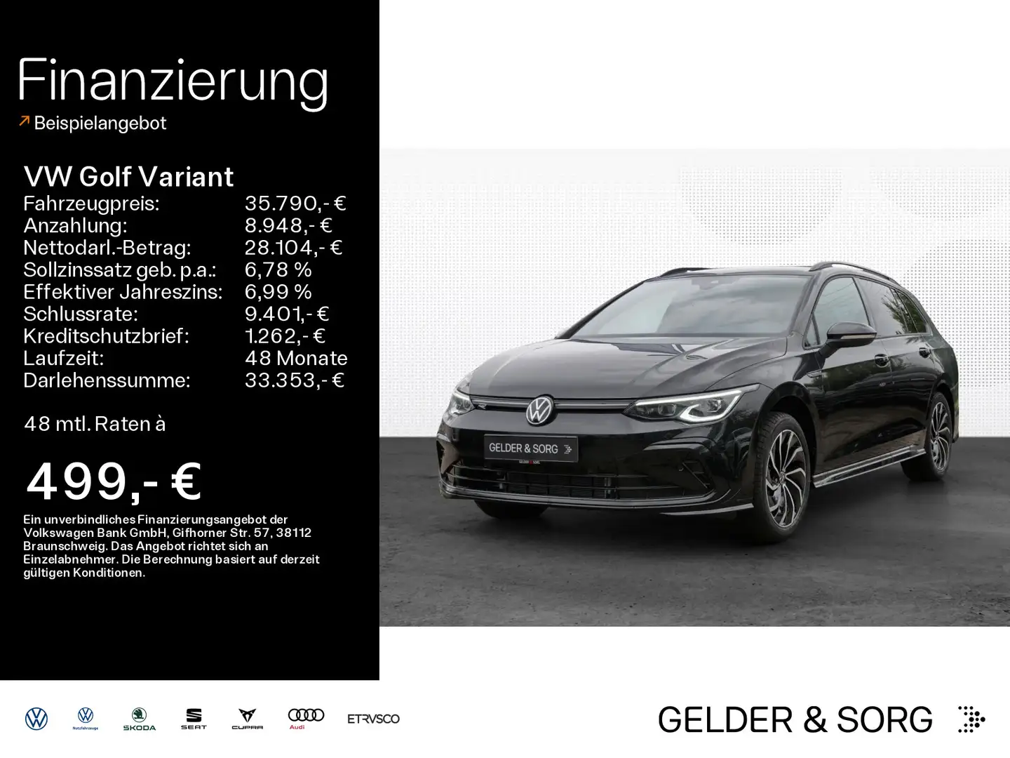 Volkswagen Golf Variant R-Line 2.0 TDI BlckStyle*NAV*Travel Schwarz - 1