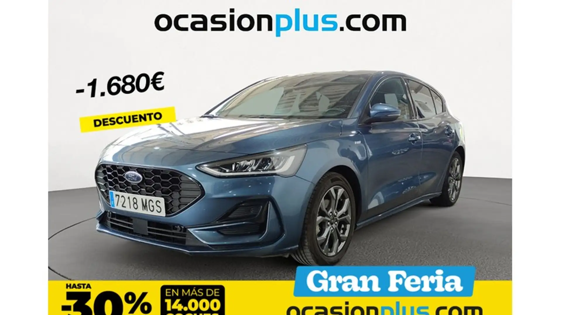 Ford Focus 1.0 Ecoboost MHEV ST-Line 155 Blauw - 1