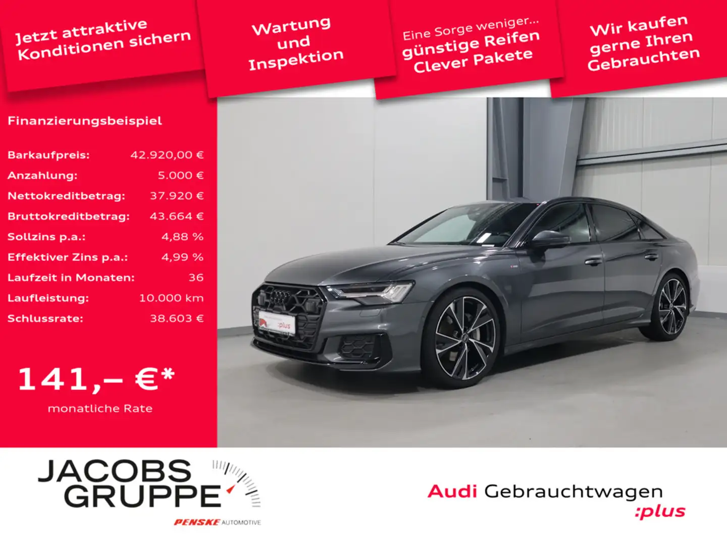 Audi A6 Lim. 45 TFSI S-line B&OSoundsystem*DigitalCockp.*MatrixLED * Grau - 1