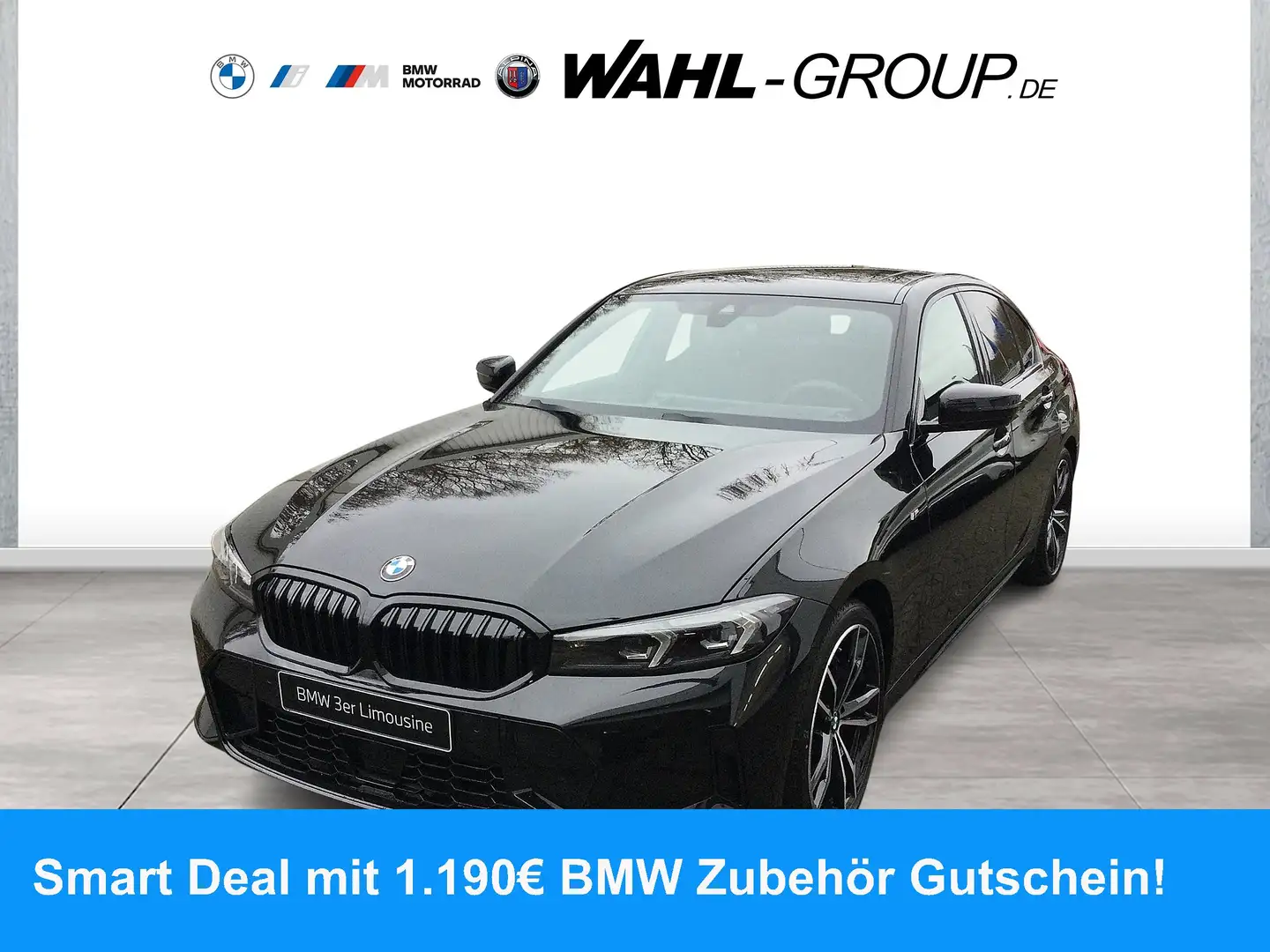 BMW 330 d xDrive M Sport Pro HiFi Glasdach HeadUp Navi Ada Negro - 1