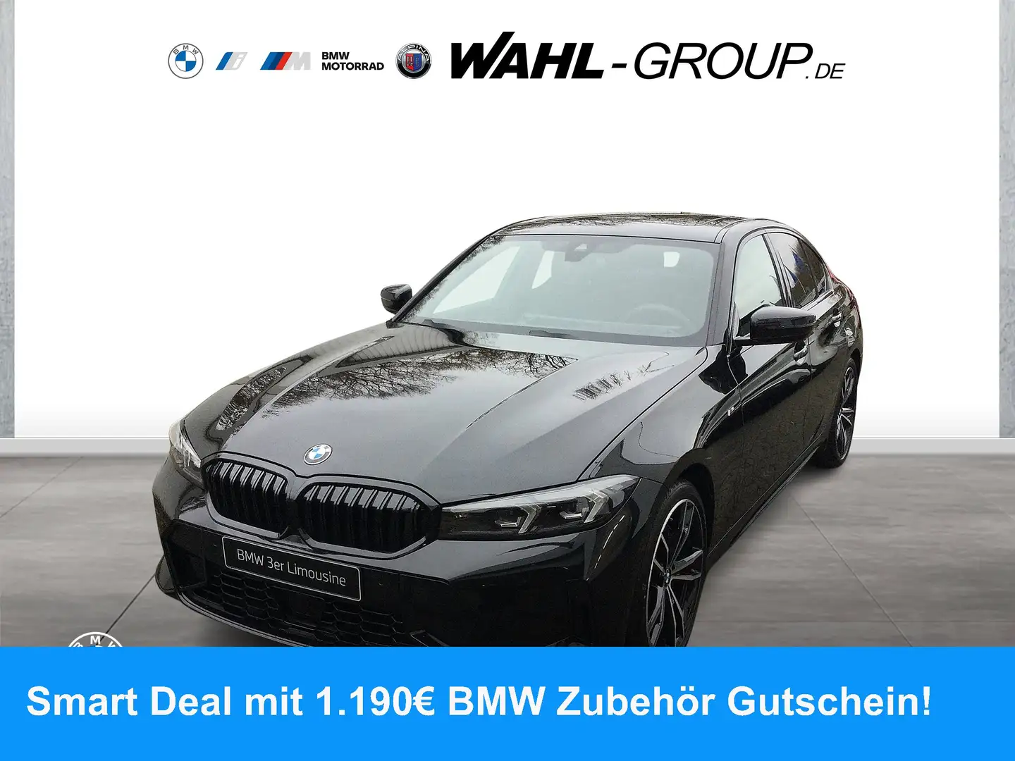 BMW 330 d xDrive M Sport Pro HiFi Glasdach HeadUp Navi Ada Schwarz - 1