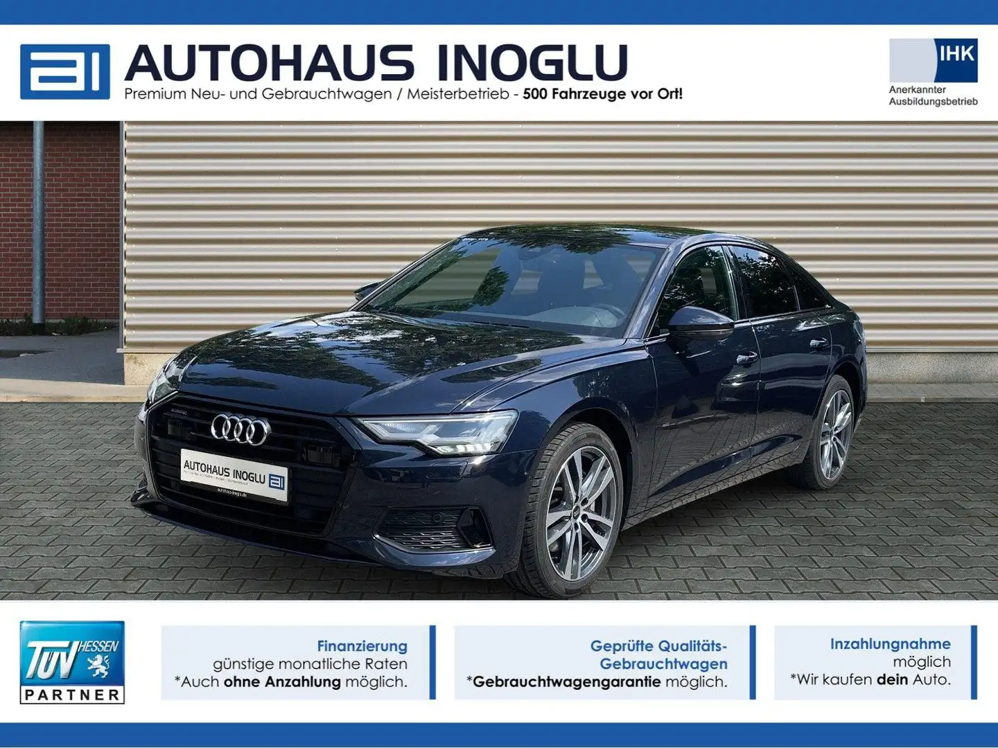 Audi A6 45 TDI quattro sport S tronic Navi+LED+SHZ+R- Modrá - 1