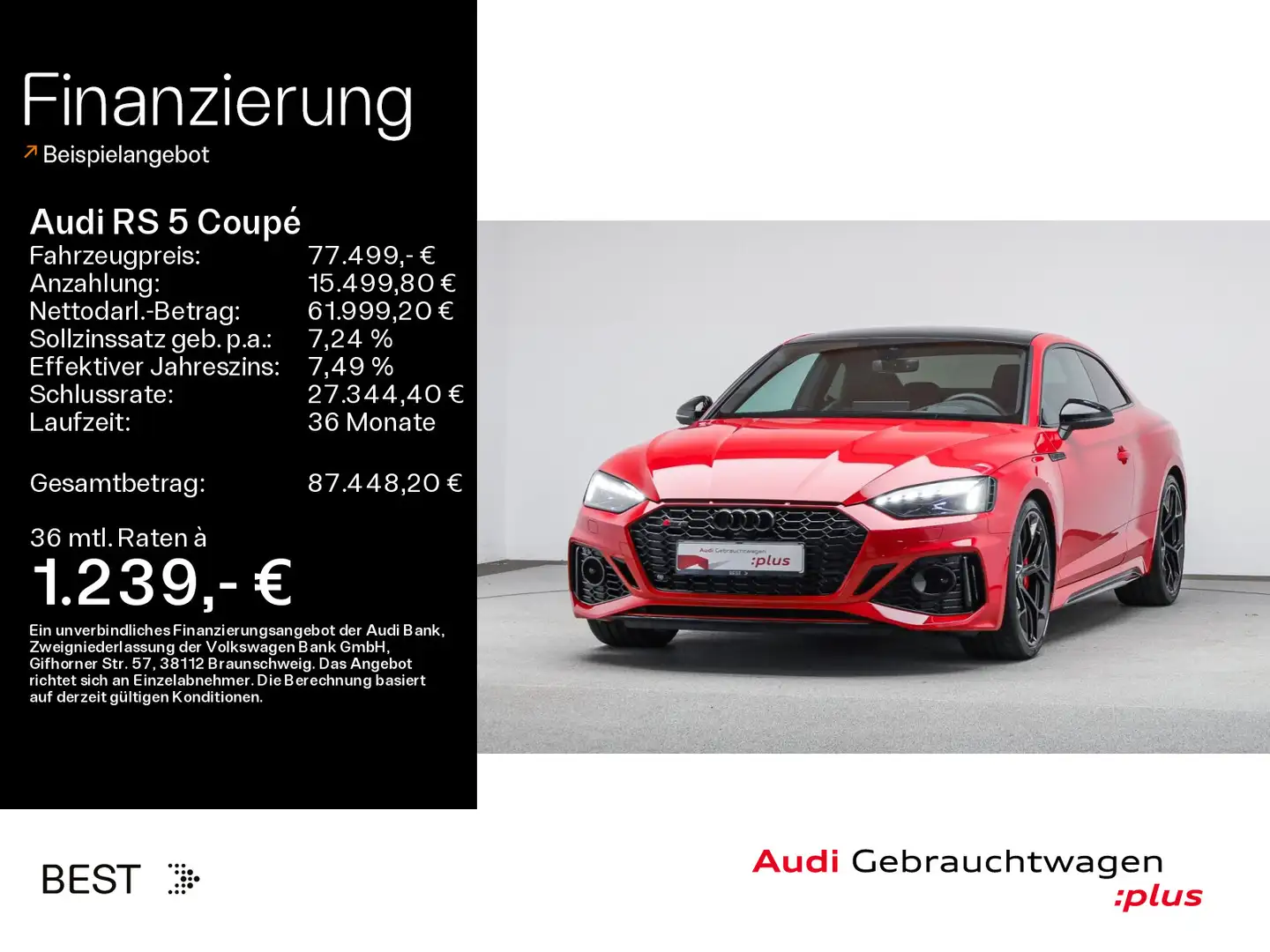 Audi RS5 *NAVI-PLUS*HUD*RS-AGA*PANO*OPTIK-PAKET Rot - 1
