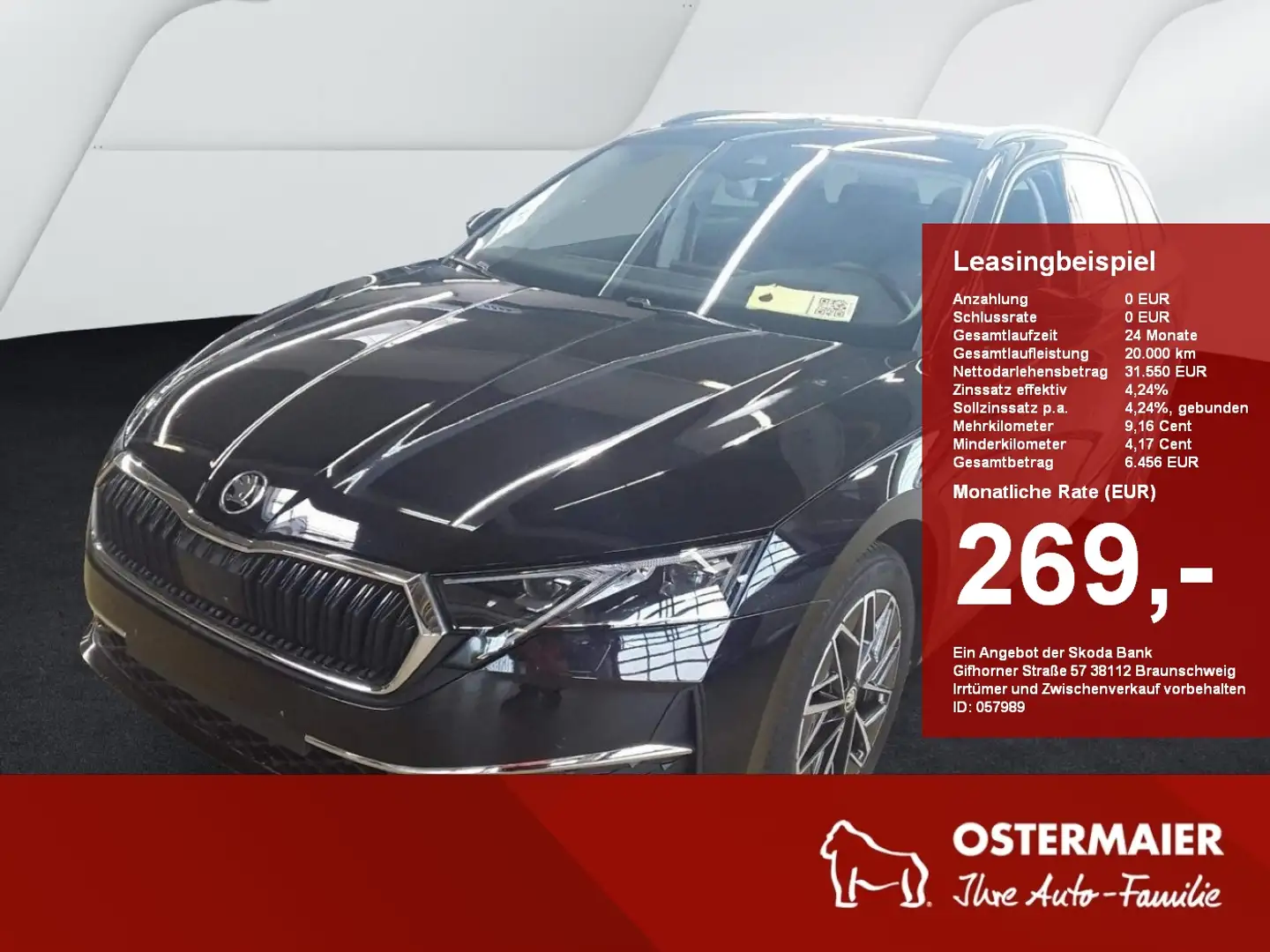 Skoda Octavia Combi SELECTION 2.0TDI 150PS DSG MATRIX.STDHZG.HuD Schwarz - 1