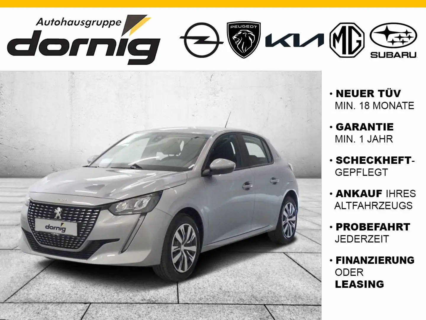 Peugeot 208 Active PureTech 75, SHZ Silber - 1