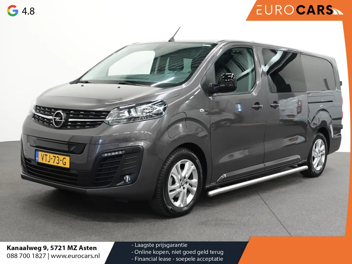 Opel Vivaro-e L3H1 Dubbele Cabine Edition 75 kWh Automaat Airco Gris - 1