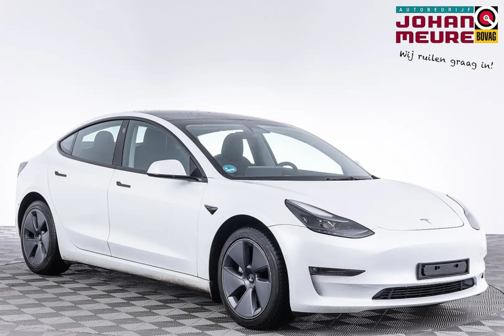Tesla Model 3 Long Range AWD 75 kWh | LEDER | PANORAMADAK Blanc - 1