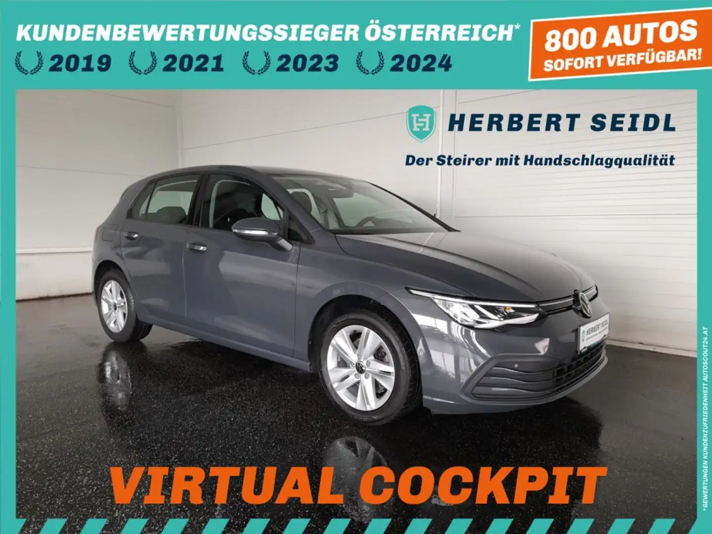 Volkswagen Golf LIFE 2,0 TDI *VIRTUELL PRO / LED MIT FLA / NAVI / ACC / TRAVEL ASSIST* Grau - 1