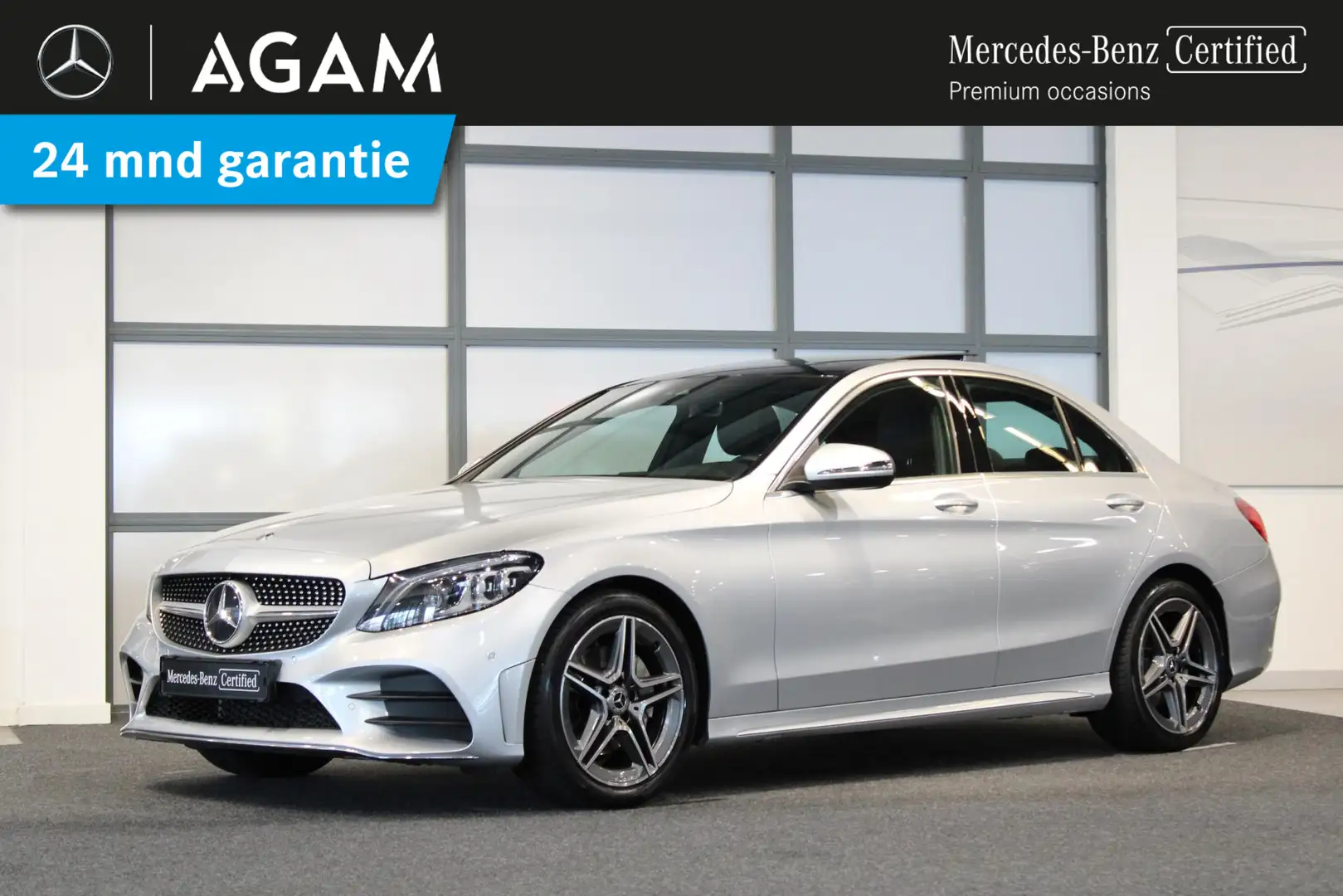 Mercedes-Benz C 180 Limousine Business Solution AMG Panorama dak Gris - 1