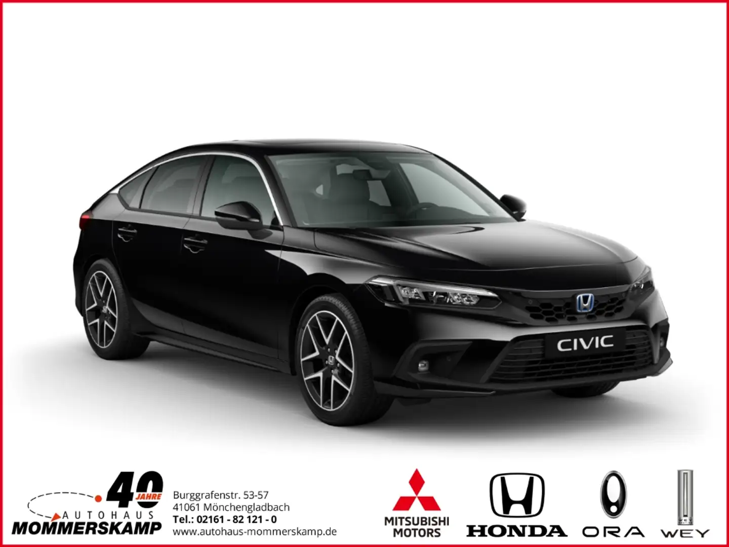 Honda Civic Hybrid e:HEV Advance Leder+Panorama+LED+Navi+e-Sit Schwarz - 1