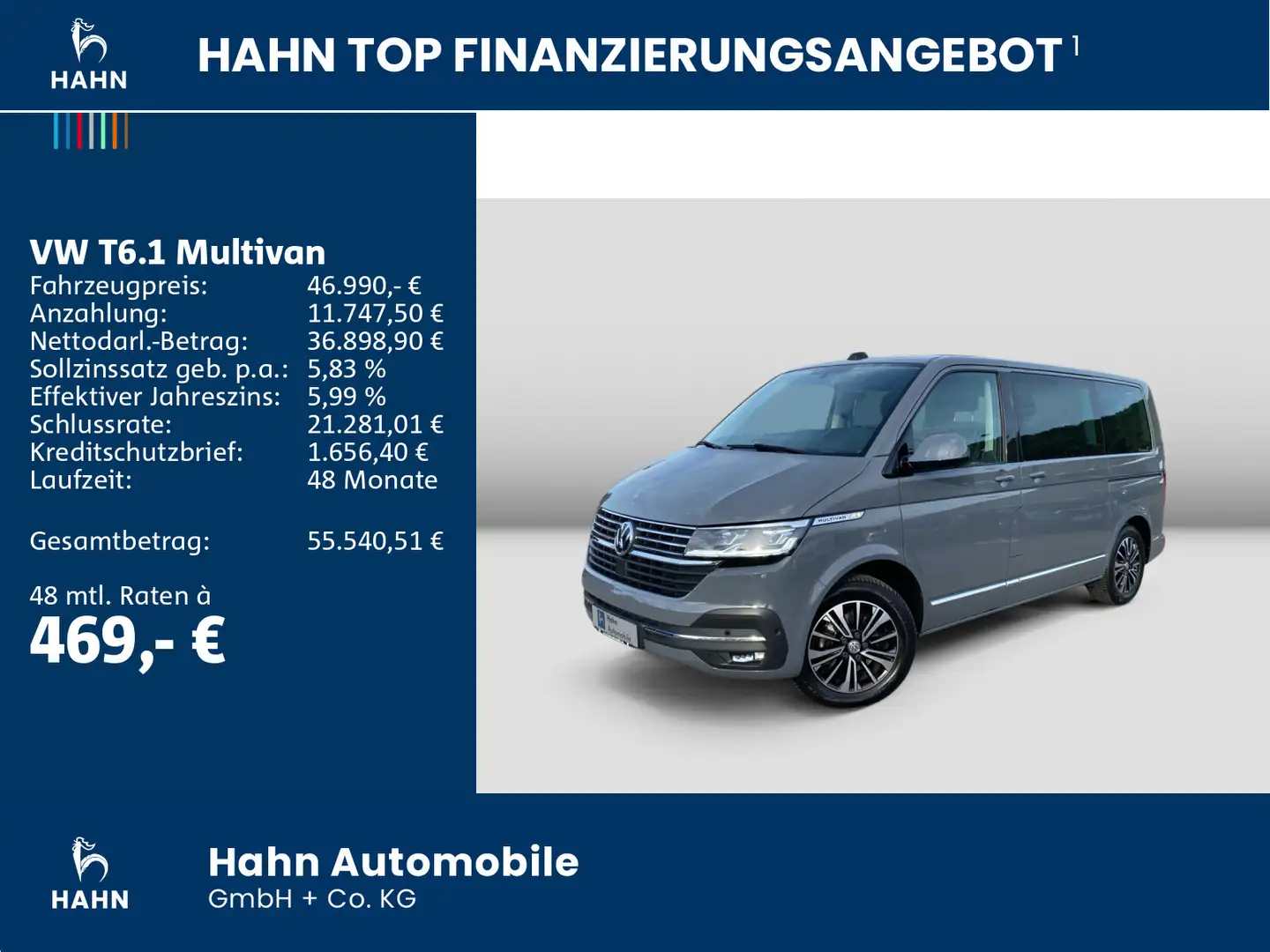 Volkswagen T6.1 Multivan 2.0 TDI Highline 7-Sitze Navi LED Grau - 2