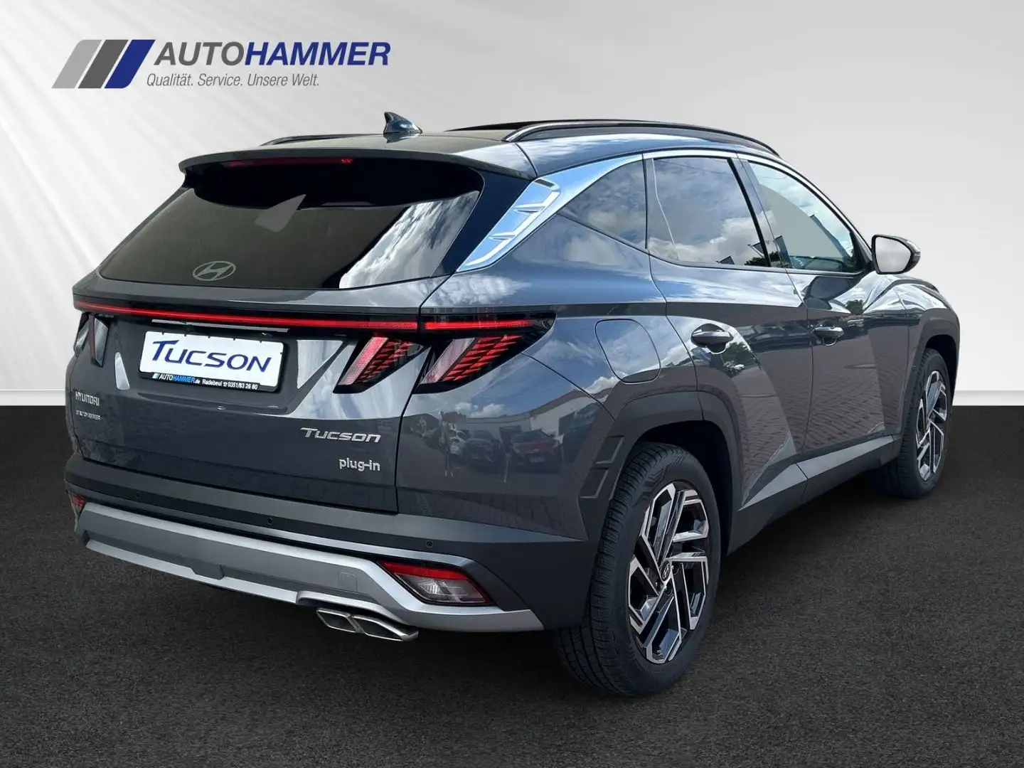 Hyundai TUCSON Plug-In Hybrid 4WD PRIME Alu19 Leder elSD Grau - 2
