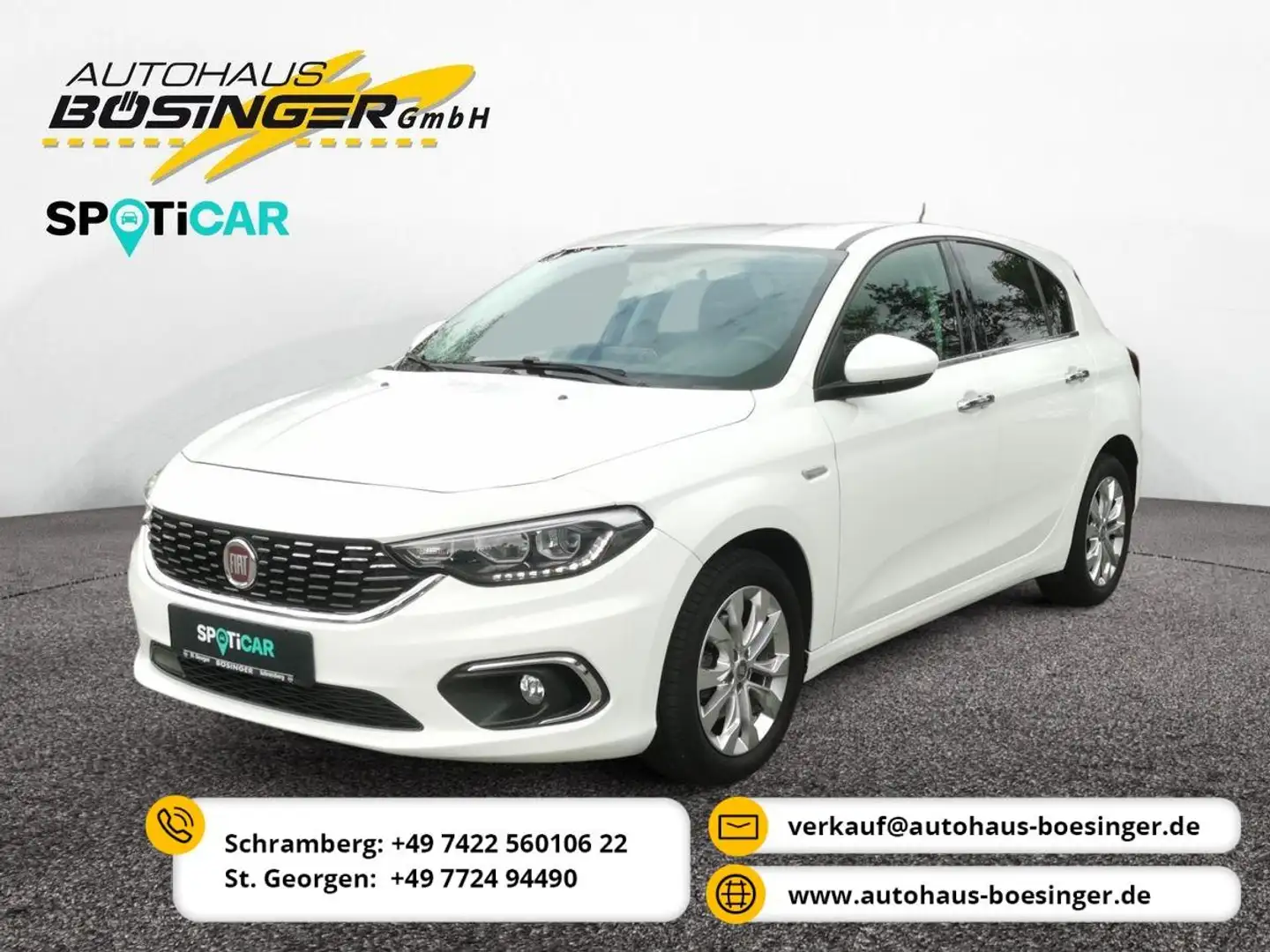 Fiat Tipo Lounge 1.4  Turbo / Navi / Kamera Weiß - 1