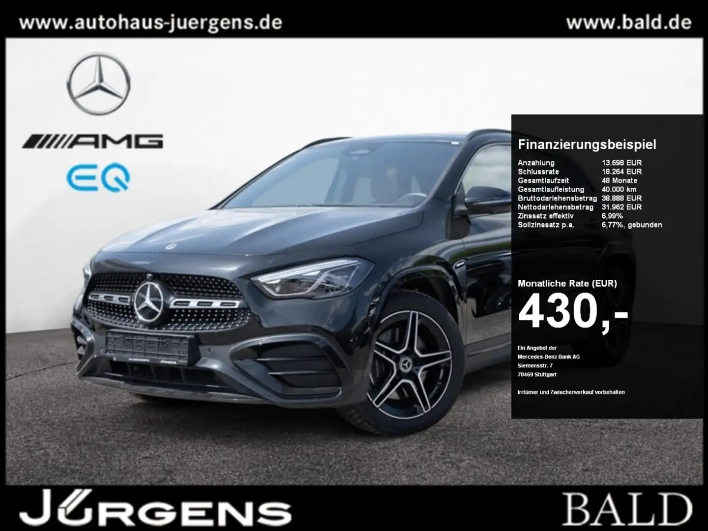 Mercedes-Benz GLA 250 4M AMG-Sport/MLB/360/Pano/AHK/Night/Dist Negru - 1
