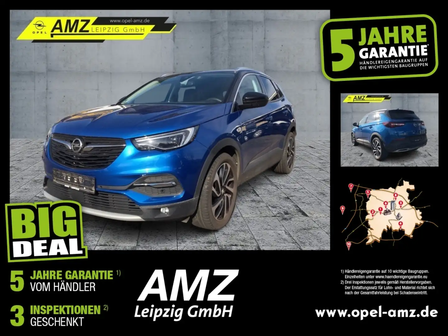 Opel Grandland 1.2 Turbo Ultimate *Hoher Einstieg* Blauw - 1