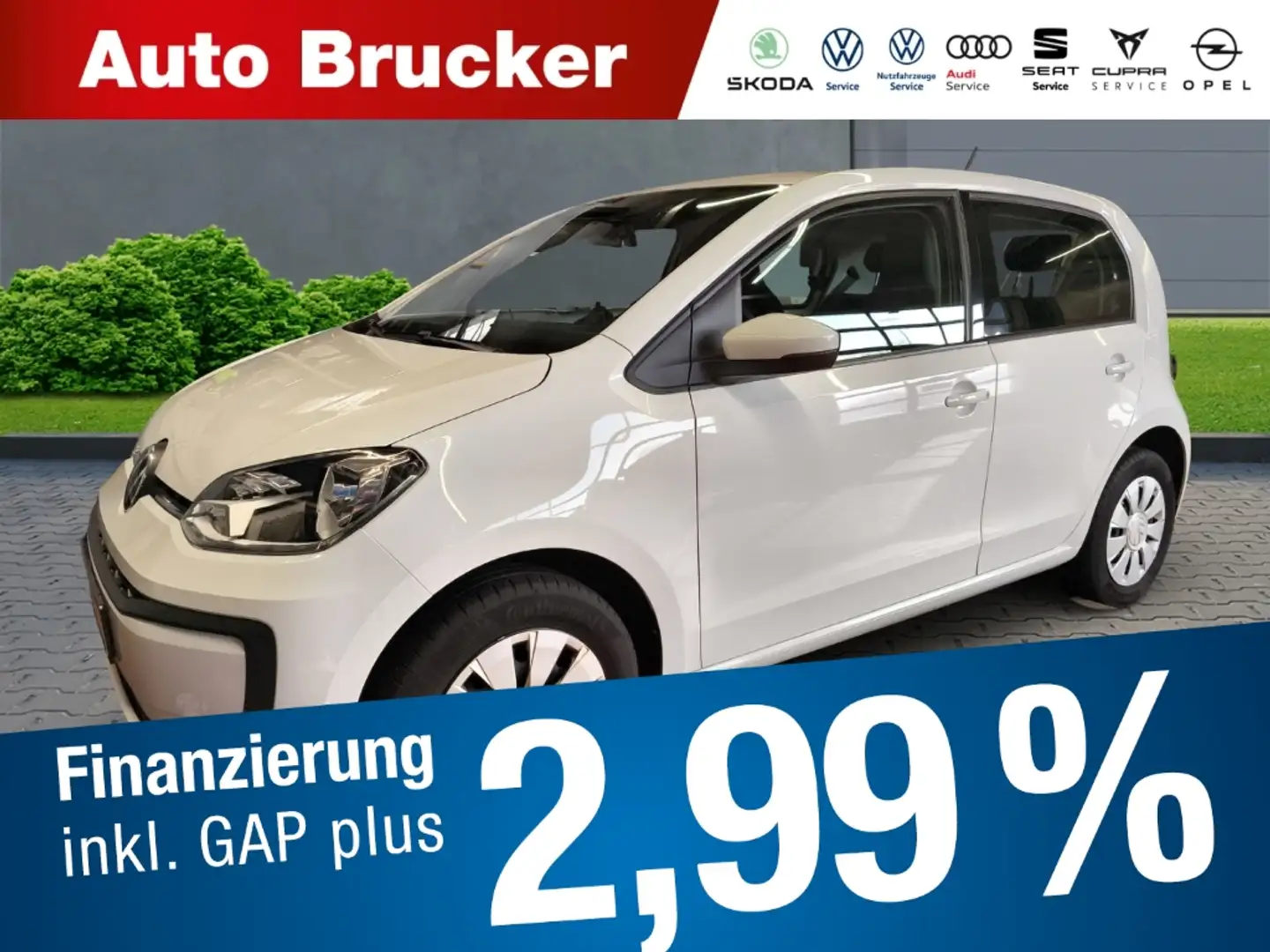 Volkswagen up! 1.0 +Klimaanlage+LED-Tagfahrlicht+el.Fensterheber Bílá - 1