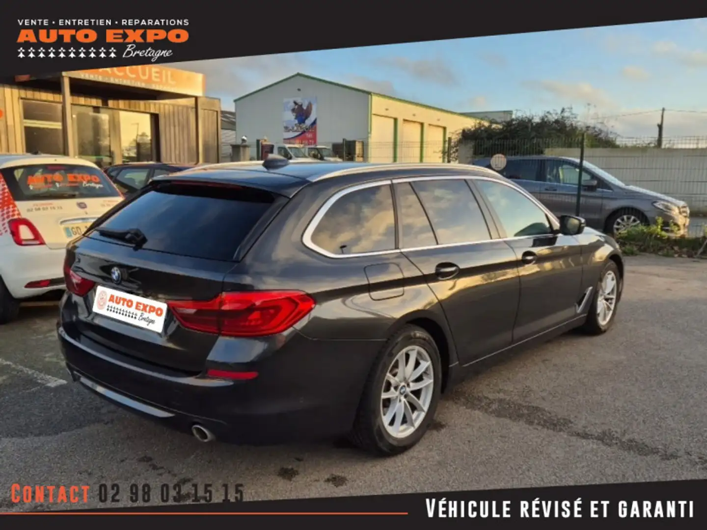 BMW 518 (G31) 518DA 150CH BUSINESS DESIGN STEPTRONIC Gris - 2