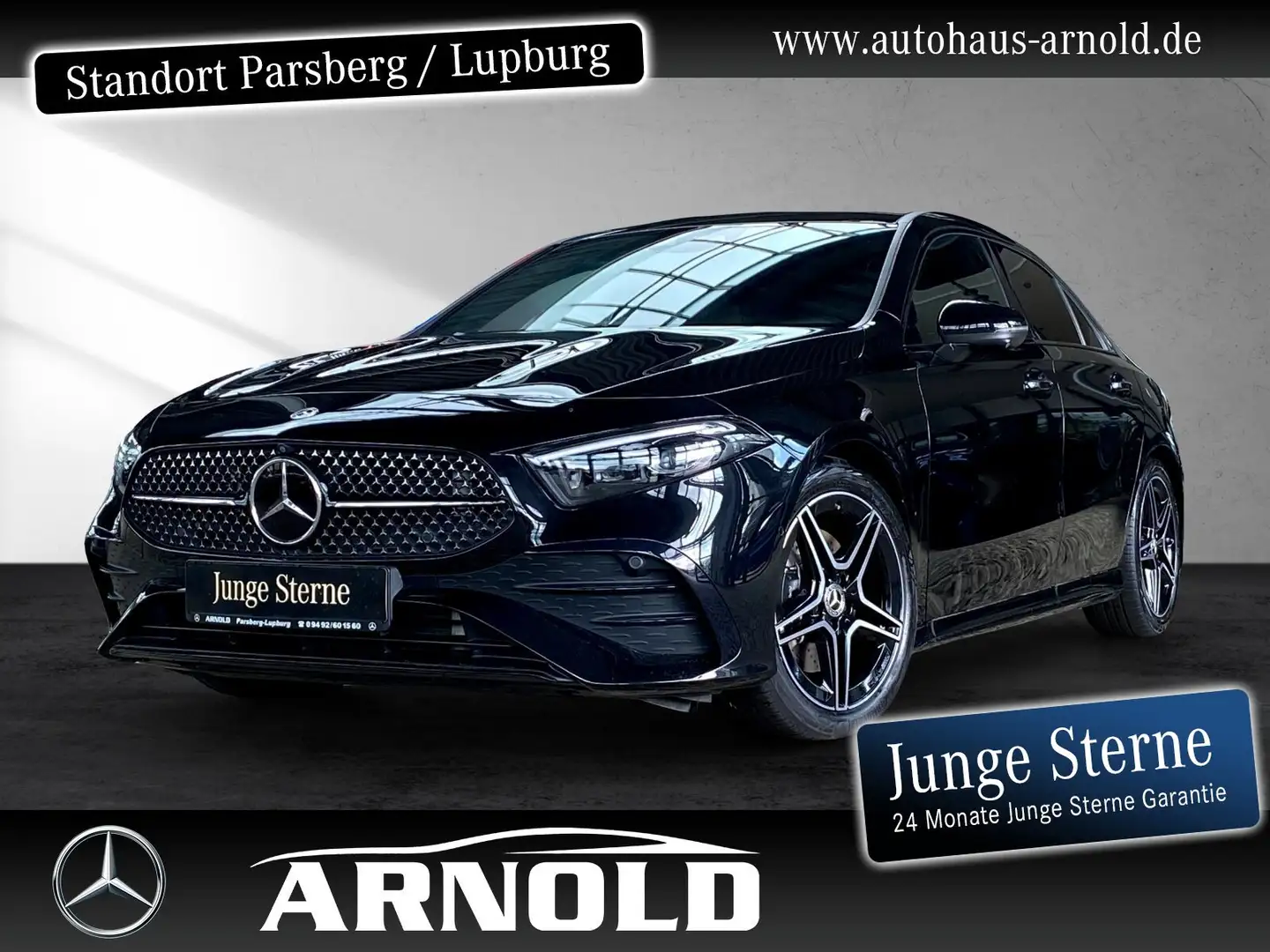 Mercedes-Benz A 220 A 220 d Limousine AMG L Pano HUD Distr 360 AHK Schwarz - 1