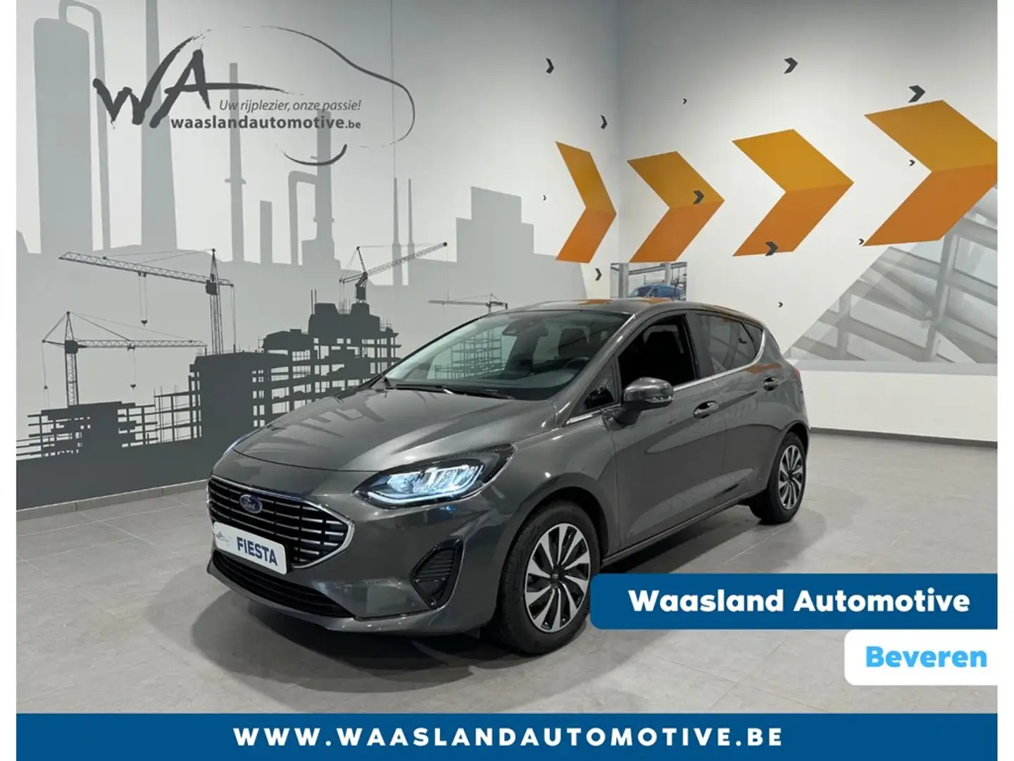 Ford Fiesta Titanium 1.0i Ecoboost 100pk - Demowagen Grijs - 1