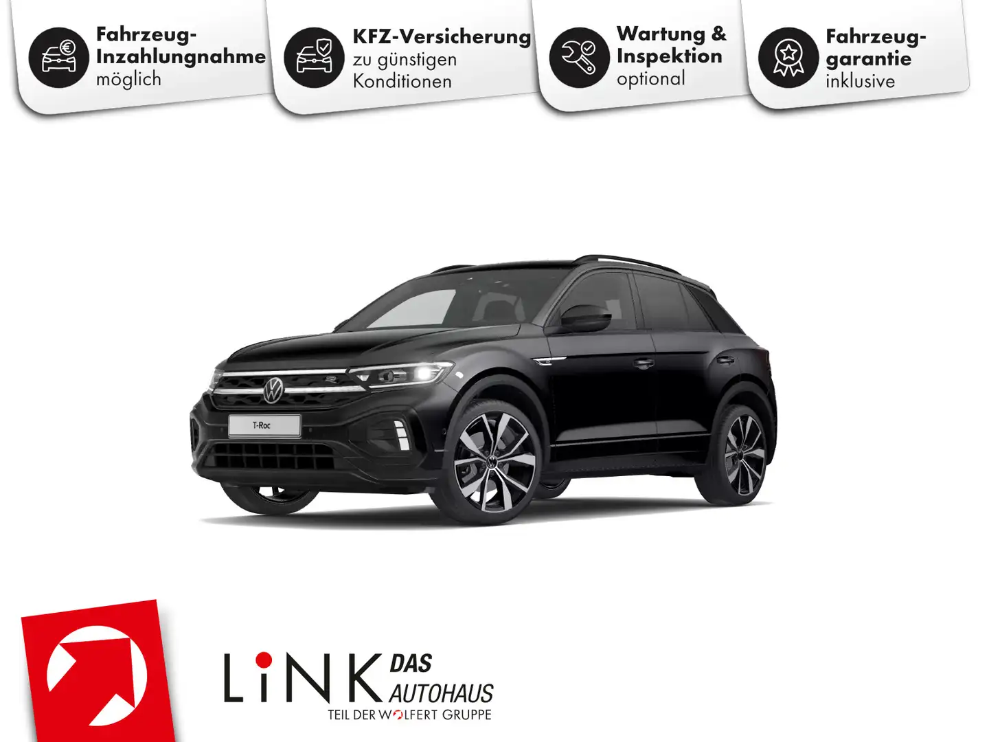 Volkswagen T-Roc R-Line 2.0 TSI 4M DSG PANO BEATS NAVI ACC Zwart - 1