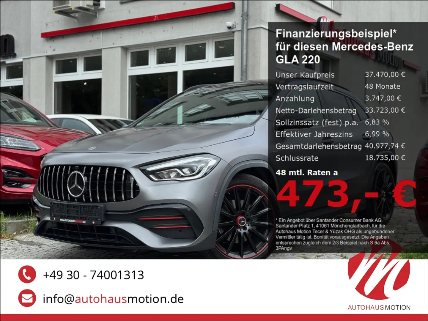 Mercedes-Benz GLA 220 d 4Matic Edition 1 AMG MAGNO PANO HUD 360 KAMERAEU Grau - 1