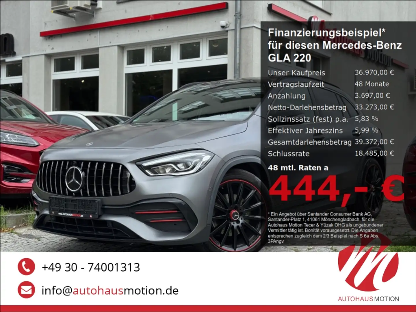 Mercedes-Benz GLA 220 d 4Matic Edition 1 AMG MAGNO PANO HUD 360 KAMERAEU Gris - 1
