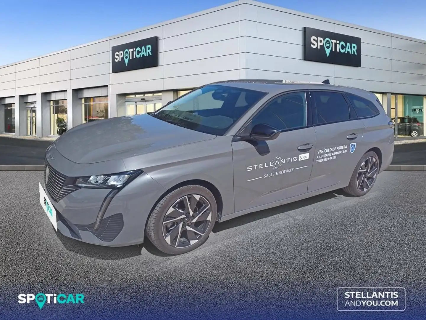 Peugeot 308 SW  Hybrid 136 e-DCS6 Allure Gris - 1