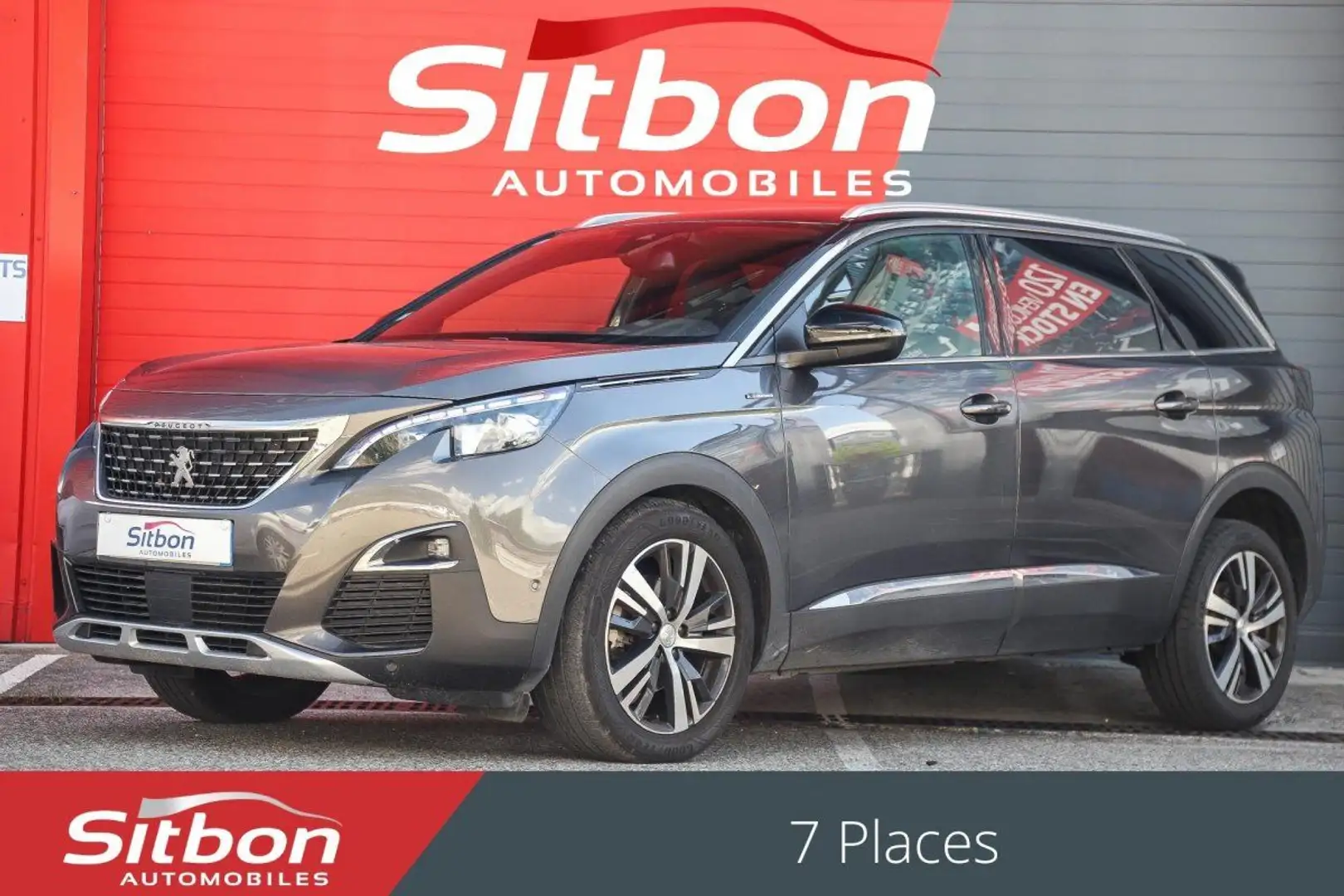 Peugeot 5008 1.6i PureTech 180 EAT8 GT Line 7 PLACES CUIR CAMER Gris - 1
